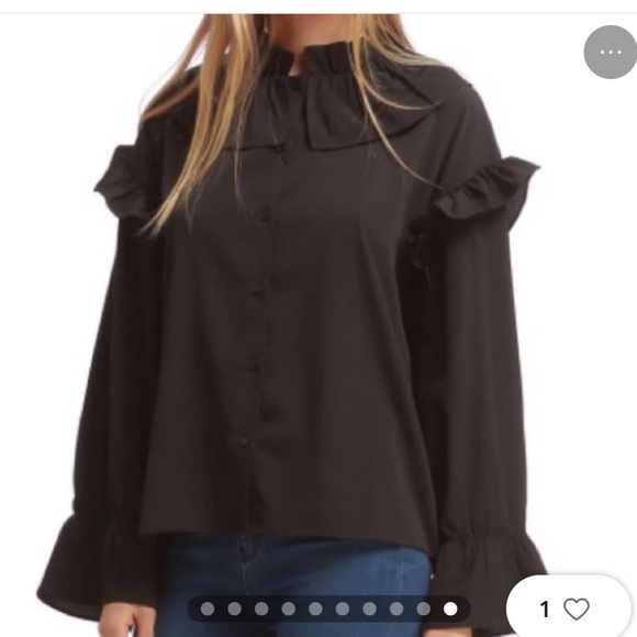 Walter Baker Ruffle Front Shirt - Picture 1 of 7